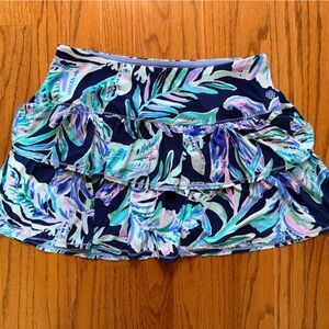Lilly Pulitzer UPF 50+ Luxletic Tropical Ruffle Skort Size Small